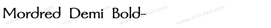 Mordred Demi Bold字体转换